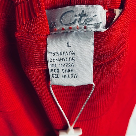 La Cite red stretchy coctail dress - Picture 6 of 6